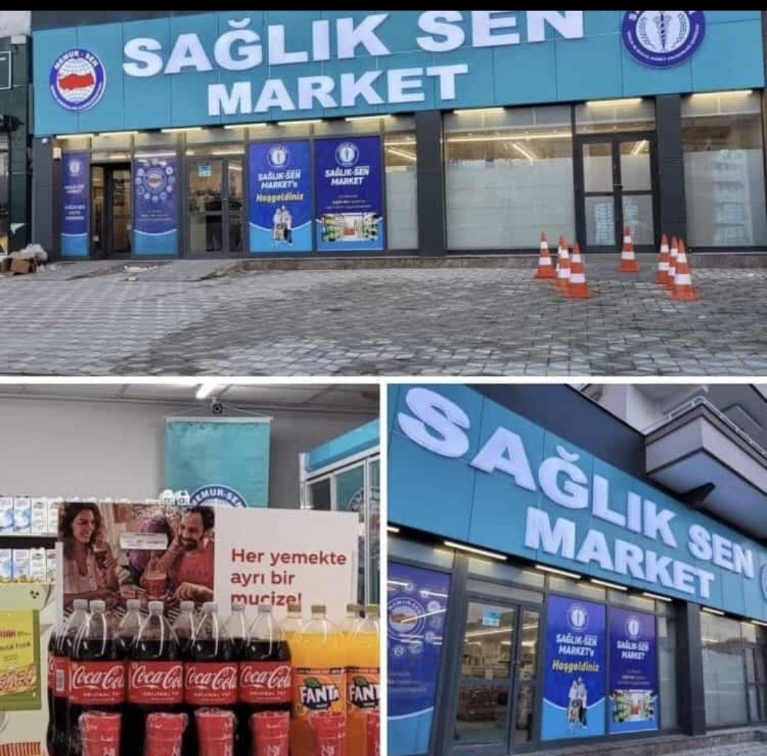 Ali Yalçın'ın başında olduğu Memur-Sen açtığı markette Coca-Cola ürünleri satıyor