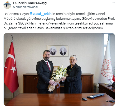 Yeni Temel Eğitim Müdürü Ebubekir Sıddık Savaşçı Yusuf Tekin'e Teşekkür Etti ve Görevi Devraldı!